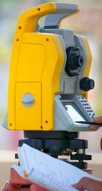Land survey equipment used for precision mapping